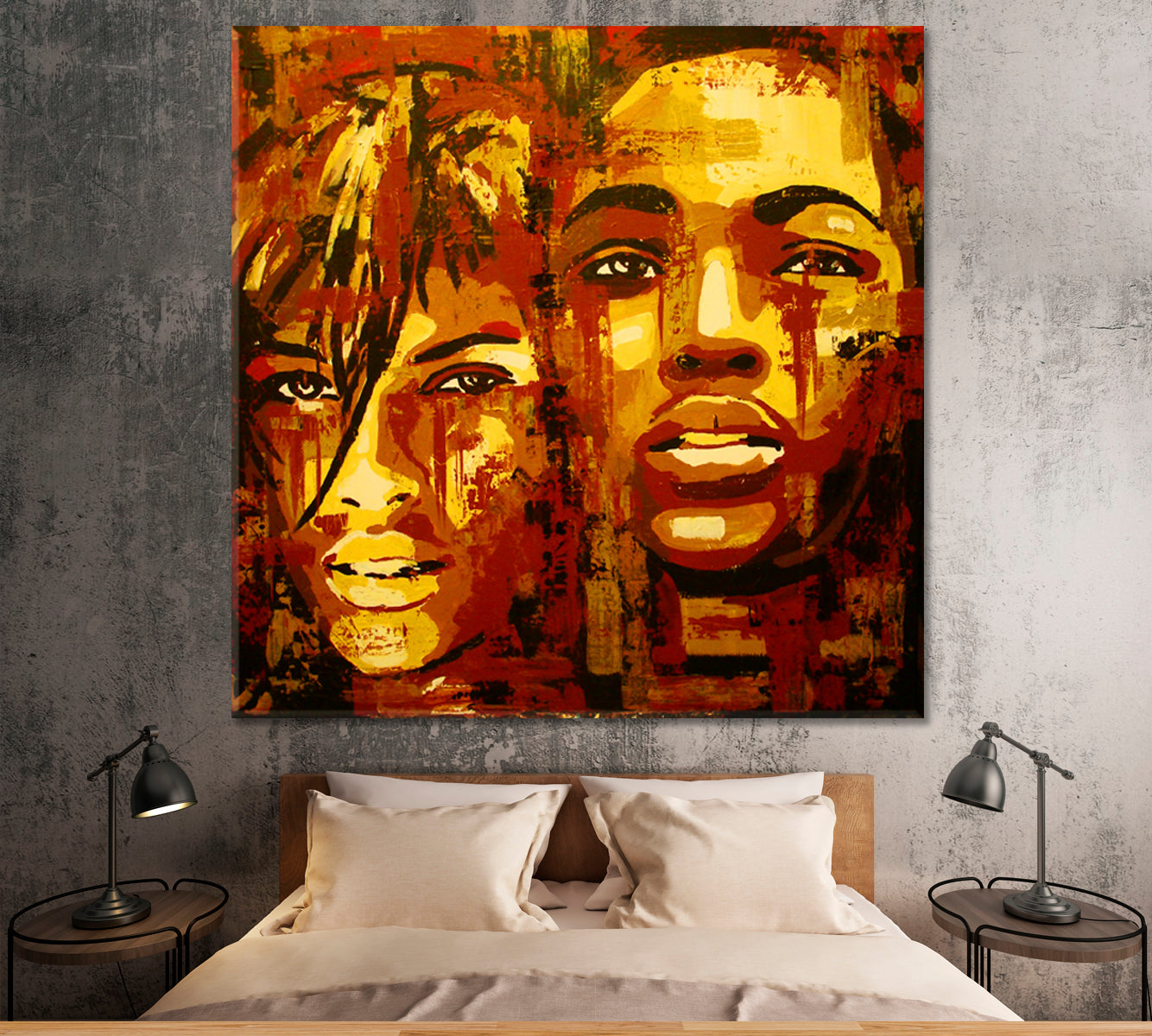 HOPE Contemporary Fine Art Grunge Style Trendy | Square Fine Art Artesty   