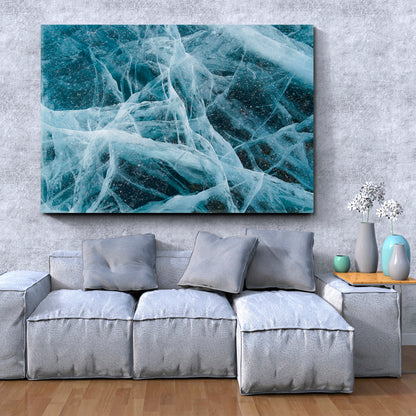 CRACKS Unique Abstract Interlacing Ice Figure Frozen Lake Baikal Abstract Art Print Artesty   