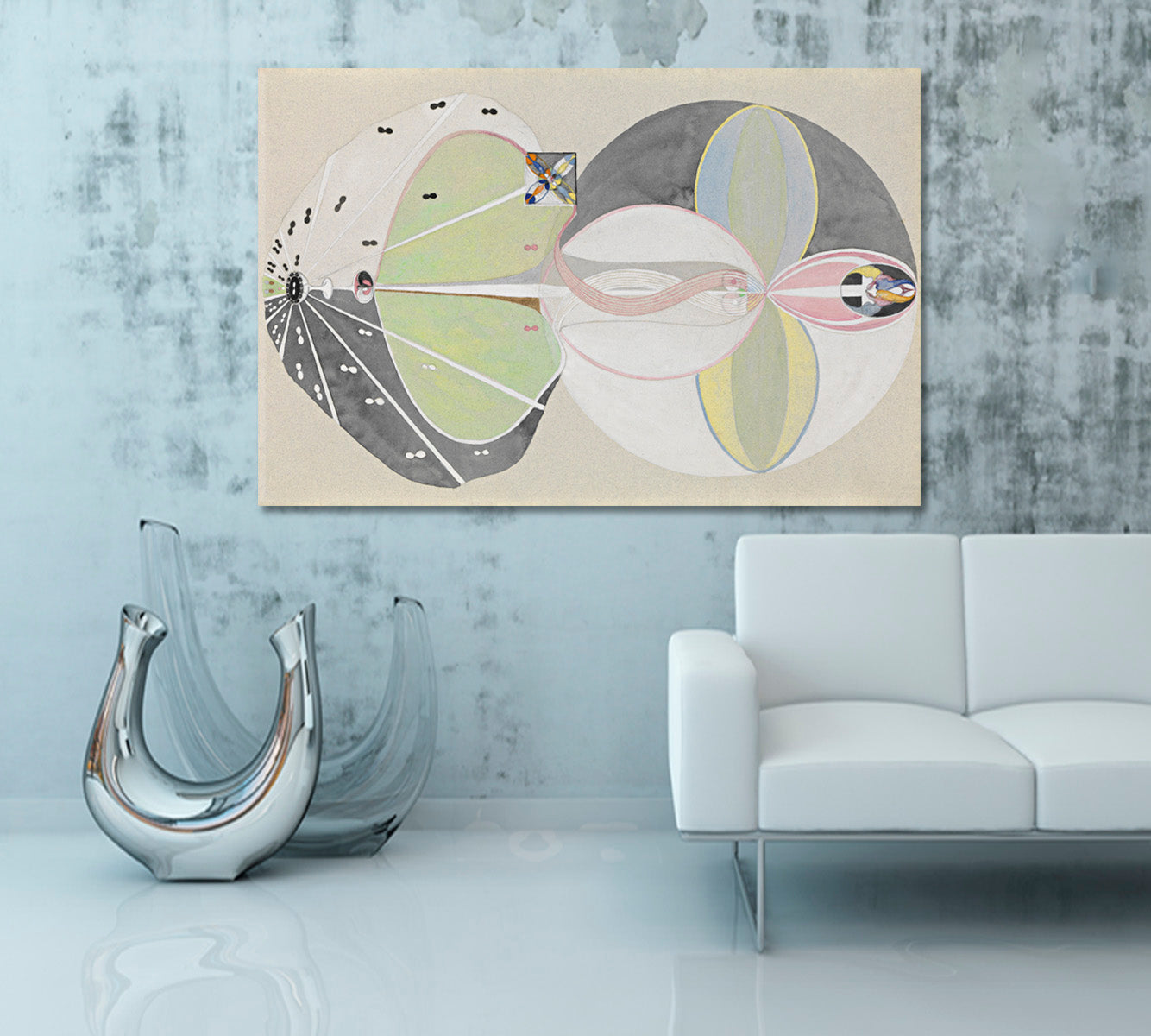 Abstract Geometric Art Incredible Soft Pastel Colors  Modern Canvas Print Abstract Art Print Artesty   