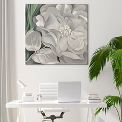 Abstract Beautiful White Flower Abstract Art Print Artesty   