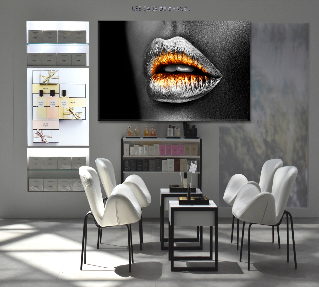 SILVER LIPS Poster Beauty Salon Artwork Prints Artesty   