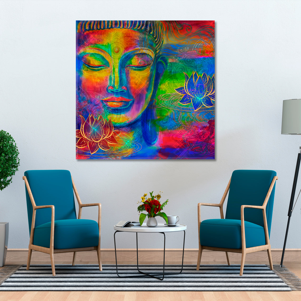 Lord Buddha Religious Modern Art Artesty   