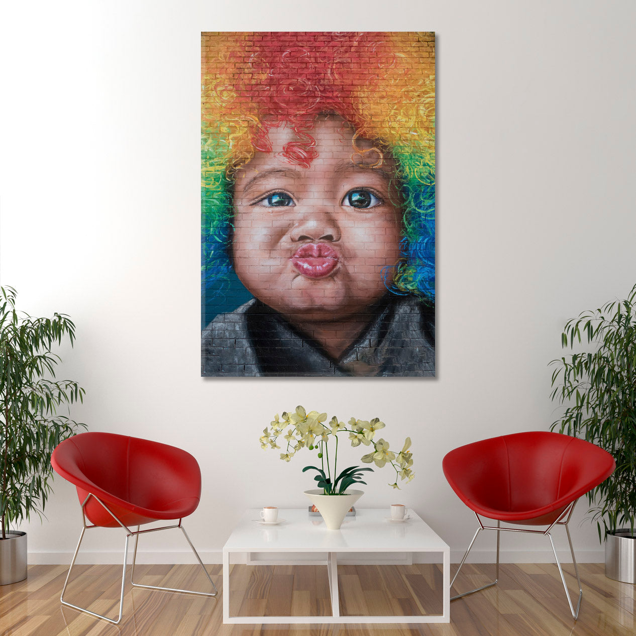 CUTE BABY Colourful Street Art People Portrait Wall Hangings Artesty 1 Panel 16"x24" 