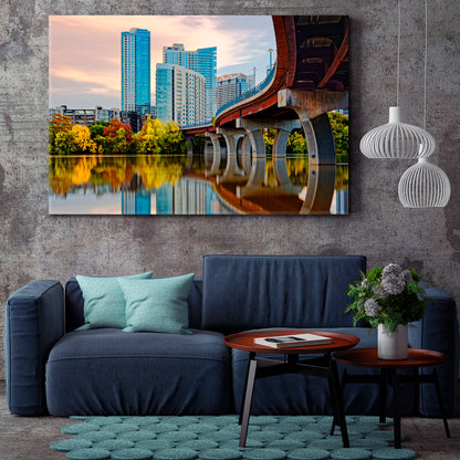 Downtown Austin City Skyline Lady Bird Lake Austin Texas Cities Wall Art Artesty   