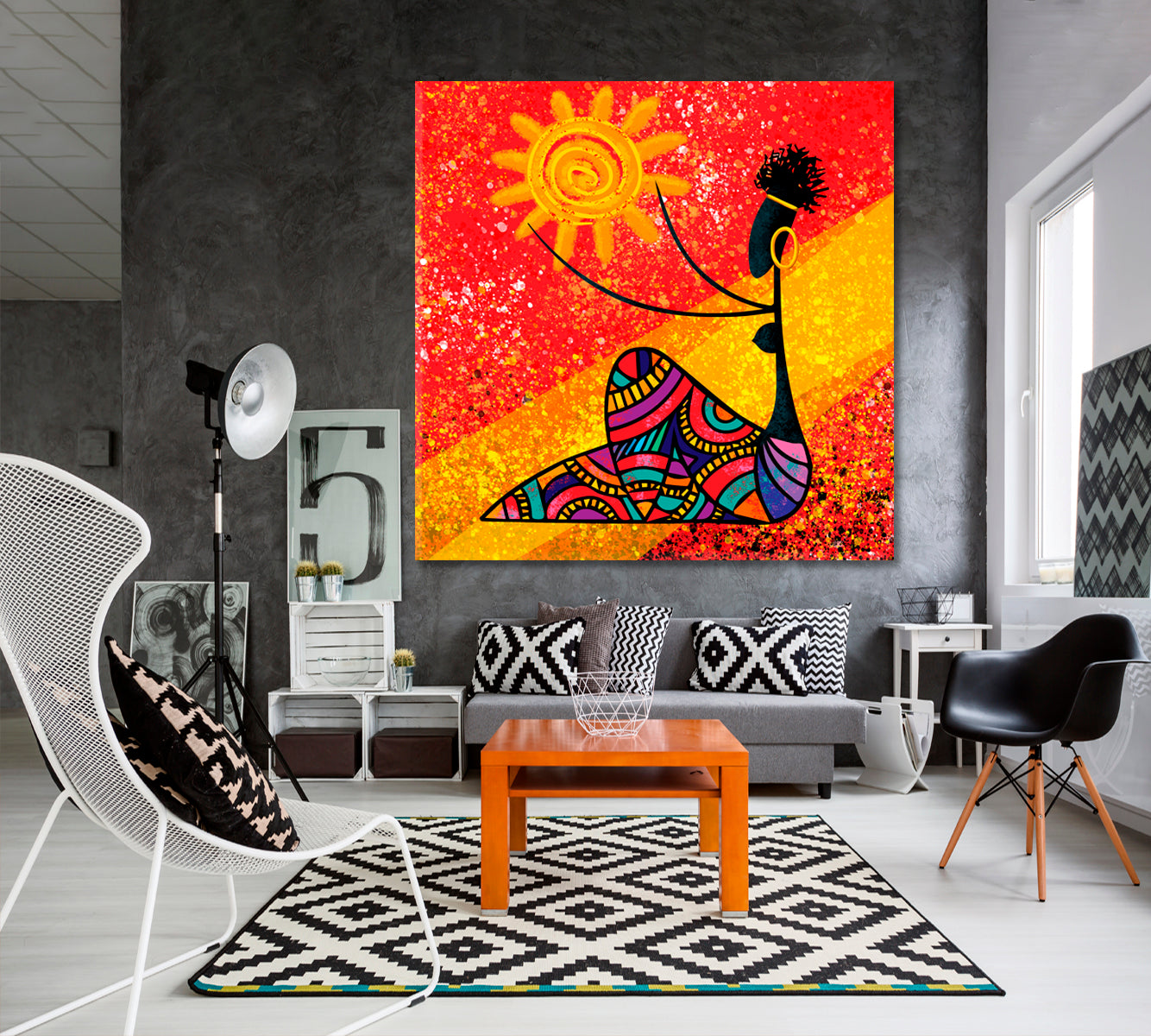 AFRICA Black Girl Artistic Modern Abstract Abstract Art Print Artesty   