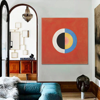 Abstract Geometric Art Modern Canvas Print - Square Panel Contemporary Art Artesty 1 Panel 46"x46" 