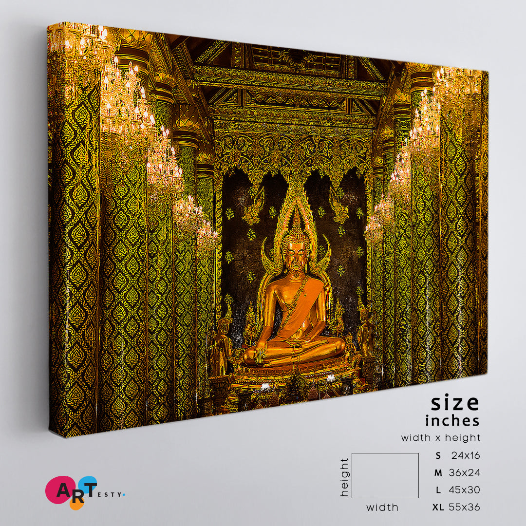 Golden Buddha Temple Thailand Religious Modern Art Artesty   