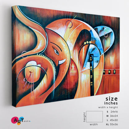 Lord Ganesha God Decorative Pattern Abstract Modern Religious Modern Art Artesty   