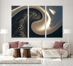 WAVE Abstract Yin Yang Symbol Abstract Art Print Artesty   