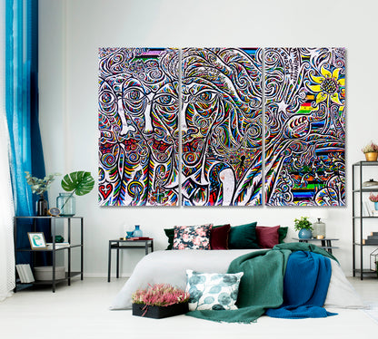 Graffiti East Side Gallery Berlin Wall Artistic Street Art Abstract Vibrant Graffiti Canvas Print Abstract Art Print Artesty   