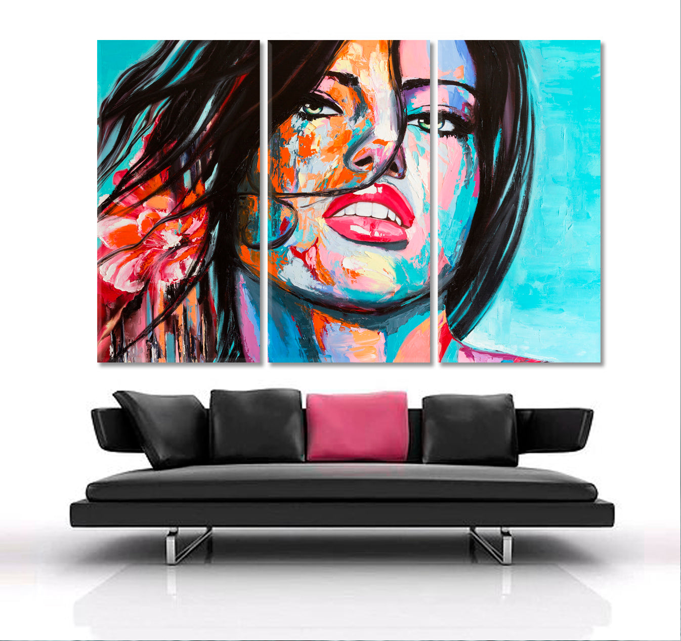 COLORFUL EMOTIONS Charming Young Woman Fantasy Girl Pop Art Style Trendy Art People Portrait Wall Hangings Artesty   