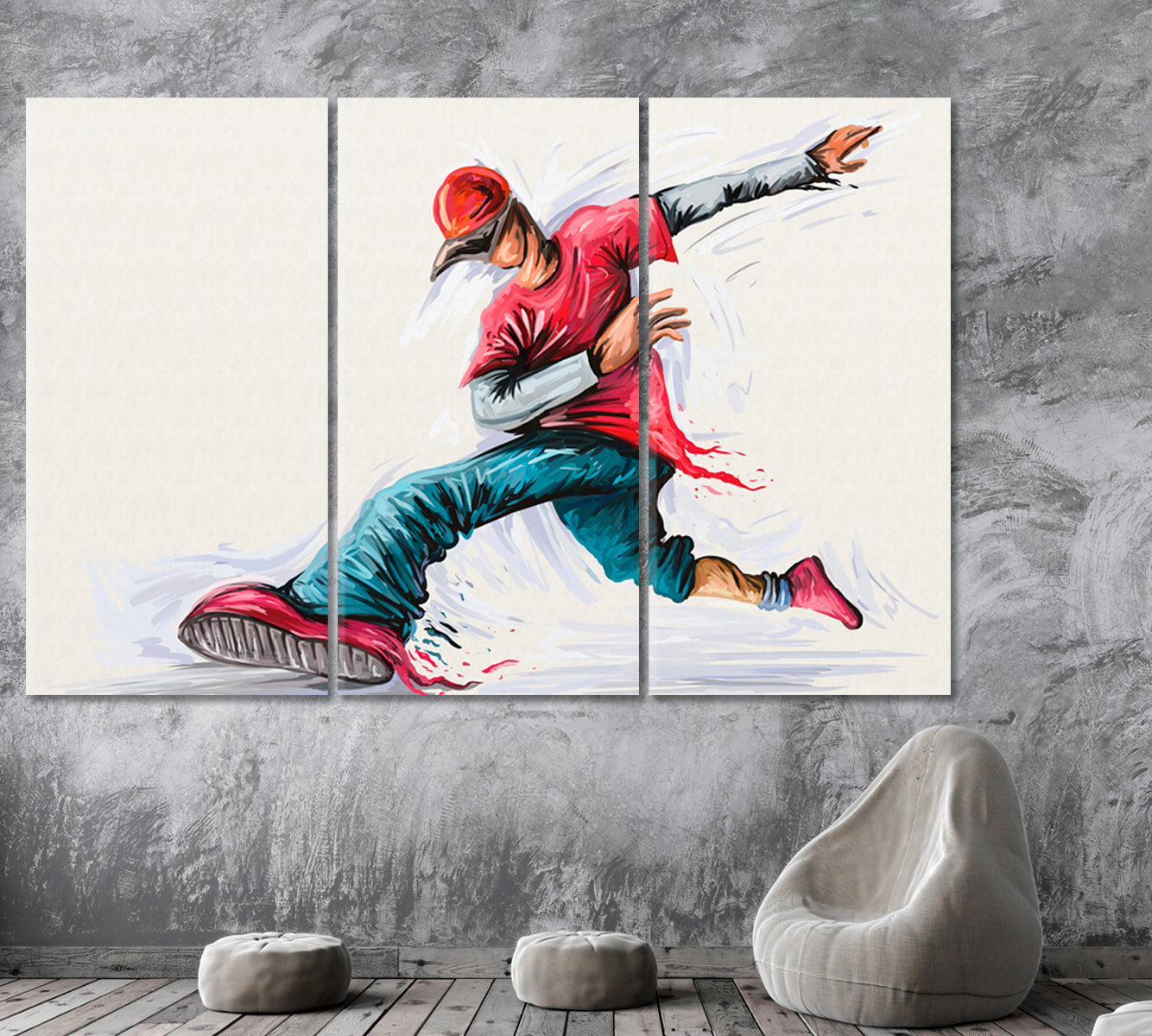 Boy Hip Hop Dance Rap Music Kids Teenager Active Life Concept Fine Art Canvas Print Kids Room Canvas Art Print Artesty   