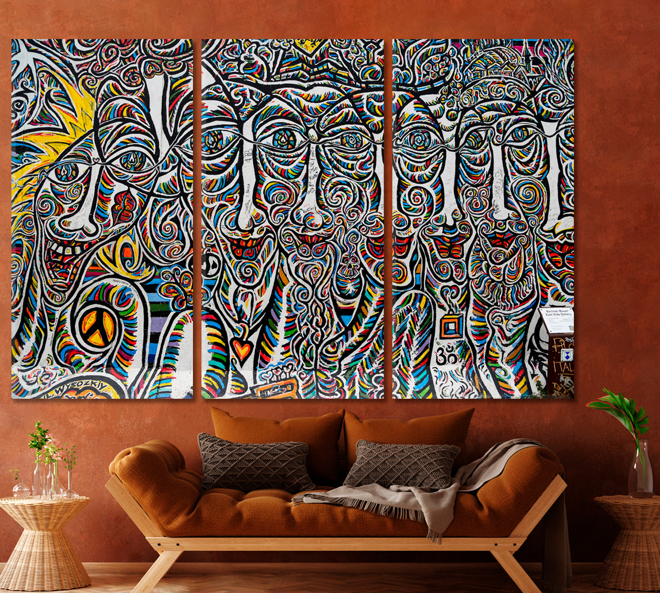 Abstract Expressionism Graffiti Berlin Wall Street Art Abstract Canvas Print Abstract Art Print Artesty   