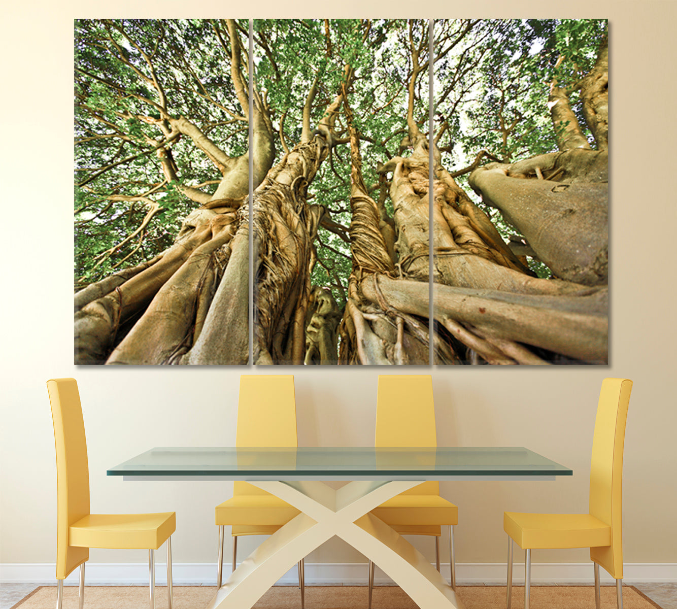 UNIQUE TREE FORMATION Giant Old Tree Africa Forest Huge Baobab Nature Wall Canvas Print Artesty   