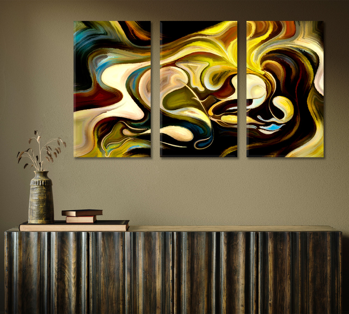 Flowing Curves Vivid Abstraction Contemporary Art Artesty   