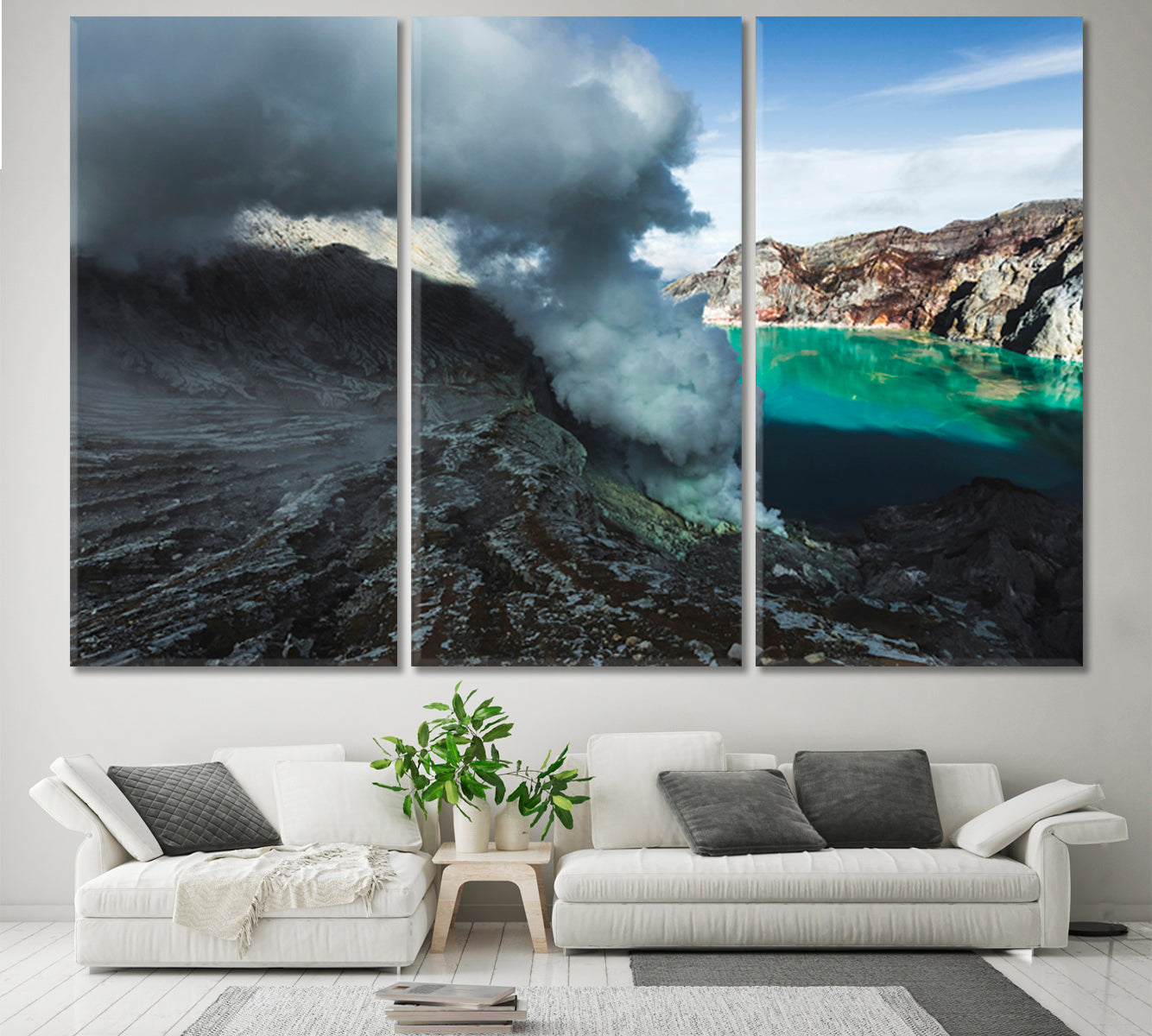 Dangerous Trip Inside Ijen Volcano Crater Java Indonesia Sulphatic Lake Scenery Landscape Fine Art Print Artesty   