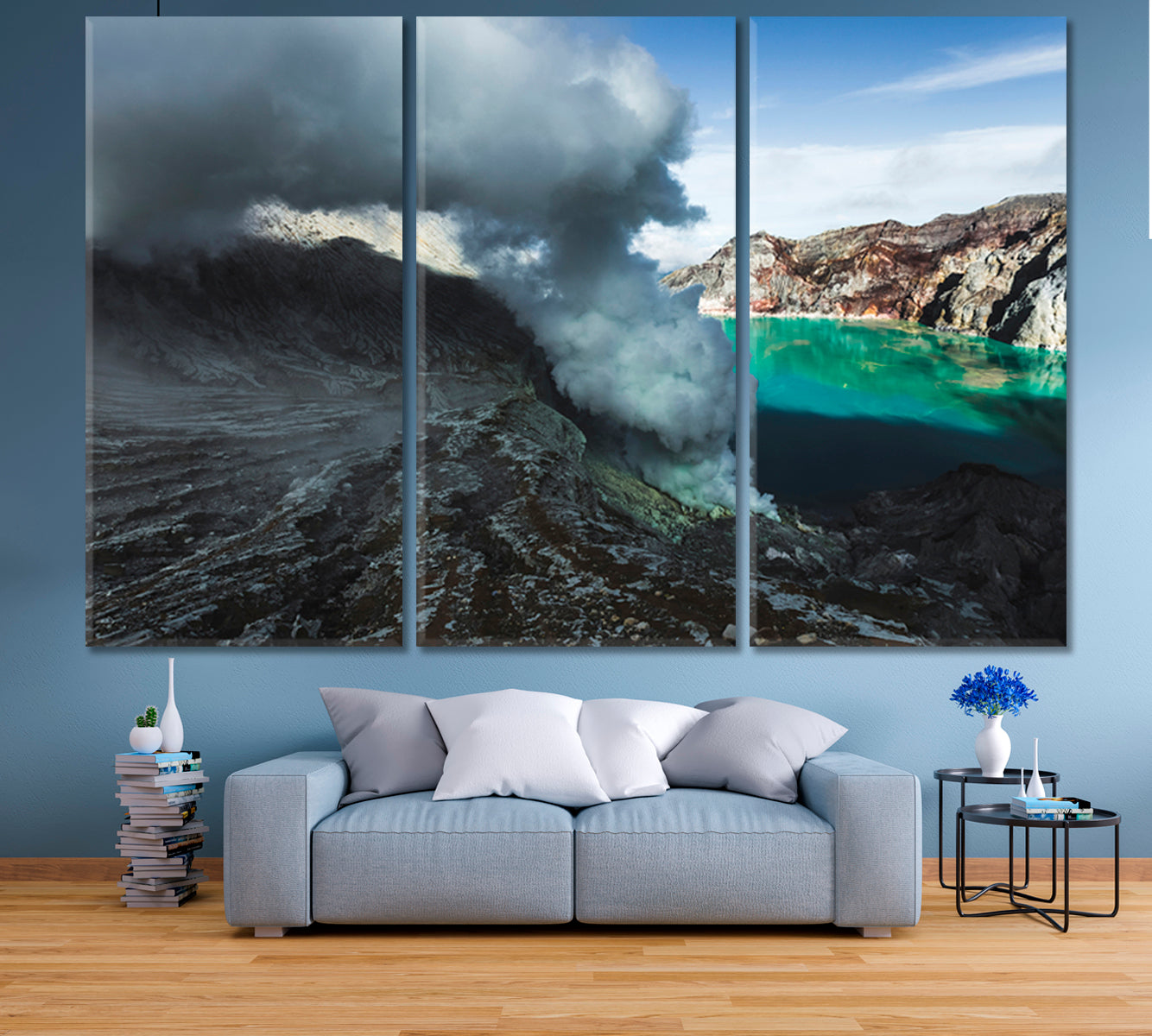 Dangerous Trip Inside Ijen Volcano Crater Java Indonesia Sulphatic Lake Scenery Landscape Fine Art Print Artesty   