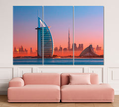 ARAB SAIL TOWER Dubai City Downtown Skyline Jumeirah Beach UAE Cities Wall Art Artesty   