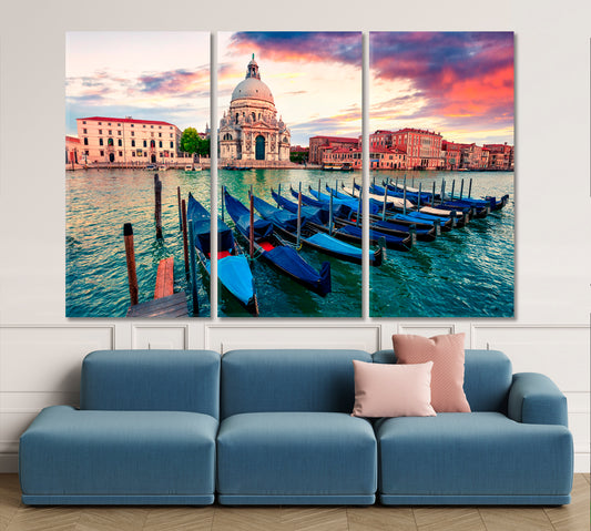 Gondolas Grand Canal Basilica Santa Maria Venice Italy Cities Wall Art Artesty   