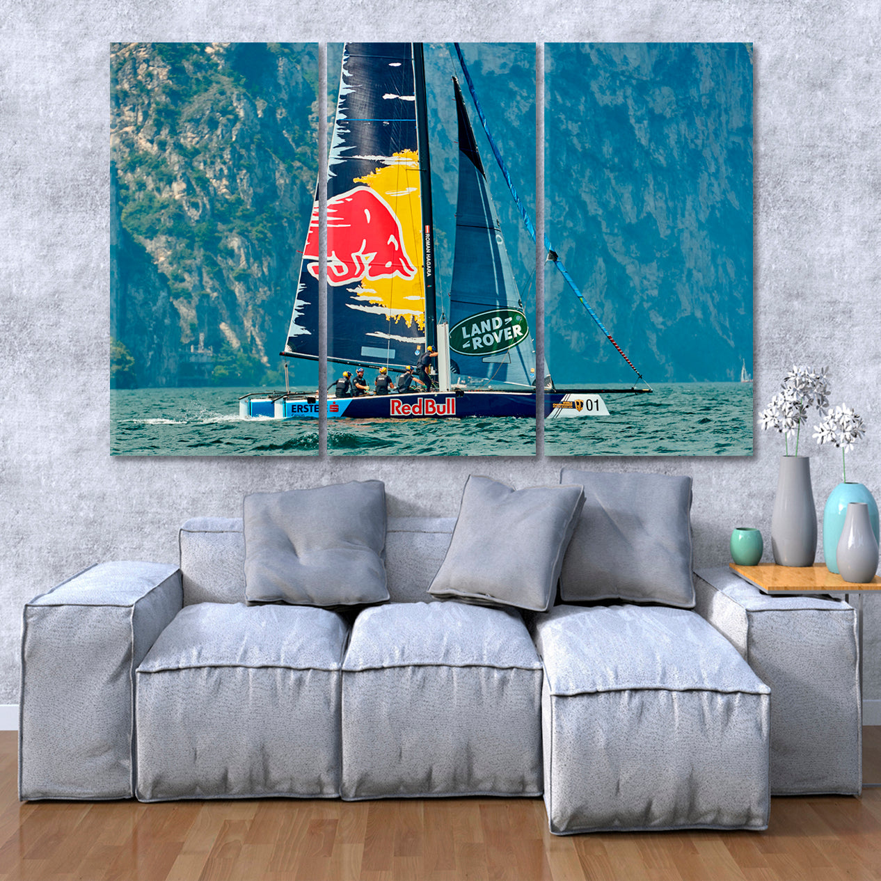 SAILING BOAT Riva del Garda Sailing Racing Tour Transportation Canvas Art Artesty   