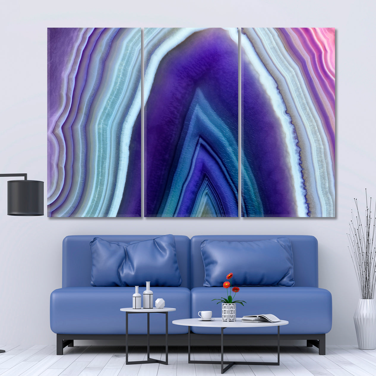 Amazing Violet Agate Crystal Cross Section Purple Abstract Structure Abstract Art Print Artesty   