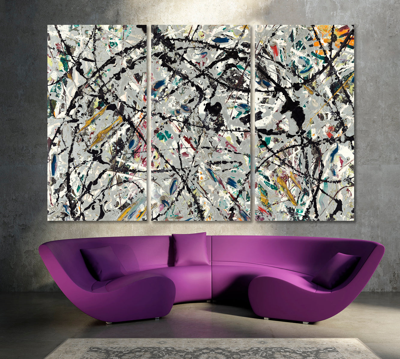 MODERN DRIP ART Jackson Pollock Motives Famous Splatter Artwork Contemporary Art Artesty   