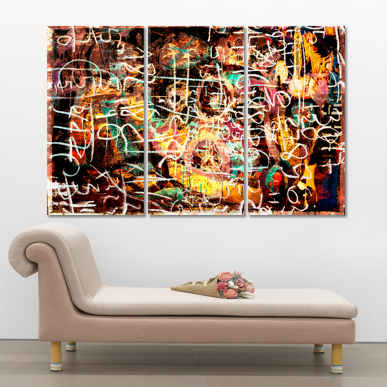 ABSTRACT EXPRESSION Contemporary Art Artesty 3 panels 36" x 24" 