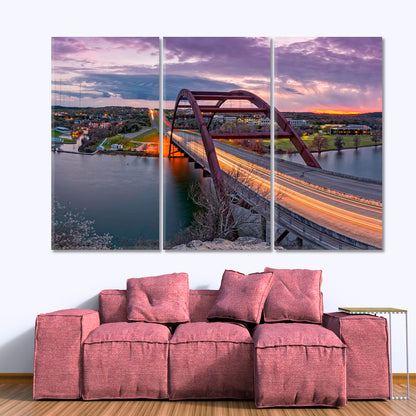 Pennybacker Bridge Austin Texas Panoramic Landscape Cities Wall Art Artesty   