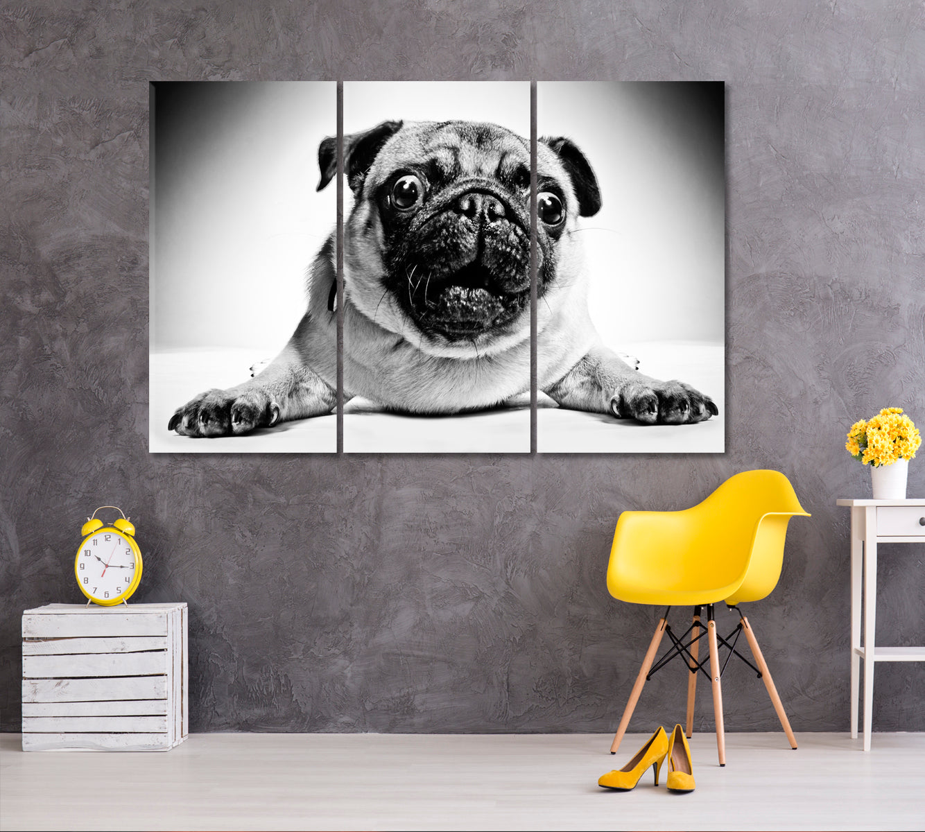 Funny Animals Poster Animals Canvas Print Artesty 3 panels 36" x 24" 