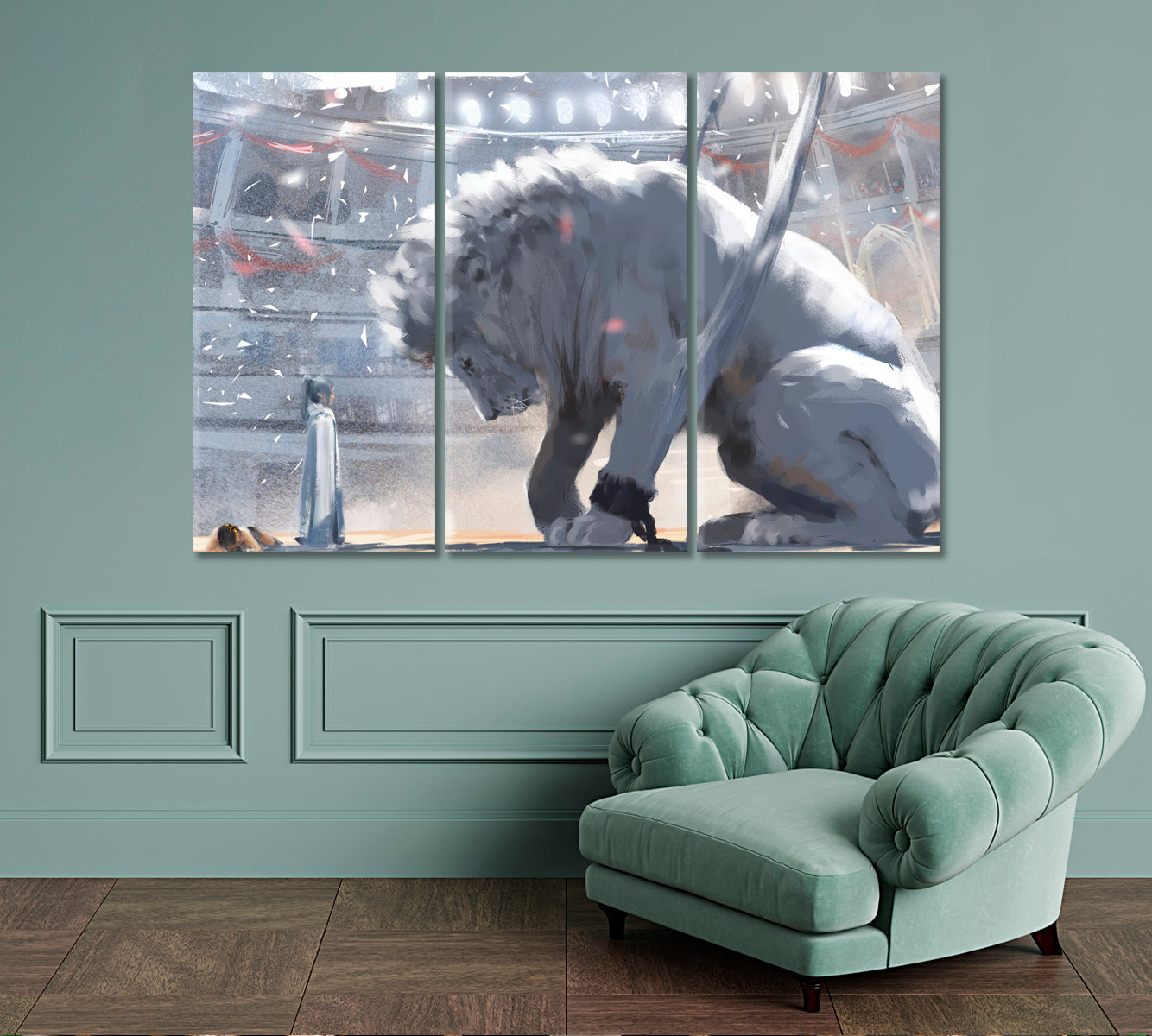 Mia And The White Lion Surreal Fantasy Large Art Print Décor Artesty   