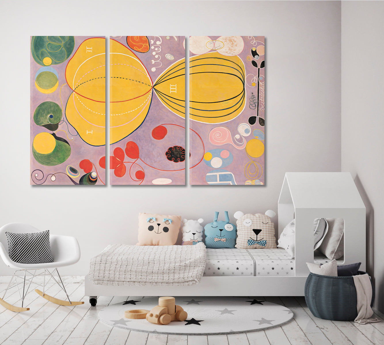 Abstract Impressionism Inspired by Hilma Af Klint Vivid Modernist Abstract Art Print Artesty   