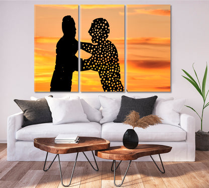 "Molecule Man" by Jonathan Borofsky Berlin, Germany Famous Landmarks Artwork Print Artesty 3 panels 36" x 24" 