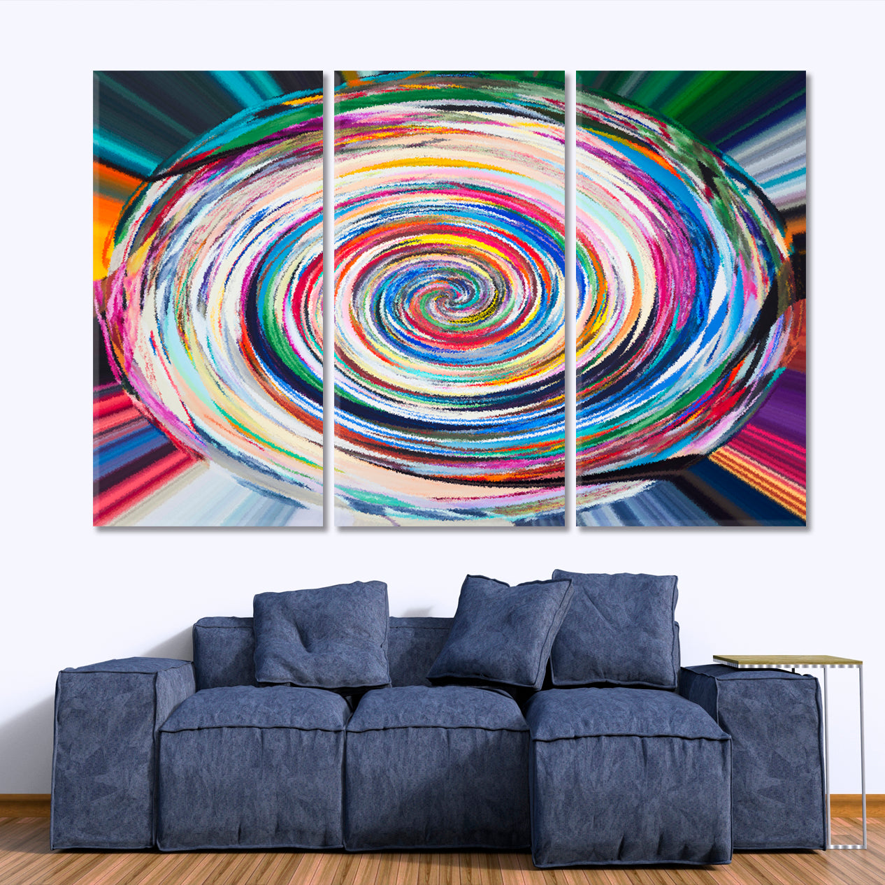 VORTEX Abstract Expressionism Swirl Forms Lines Shapes Abstract Art Print Artesty 3 panels 36" x 24" 
