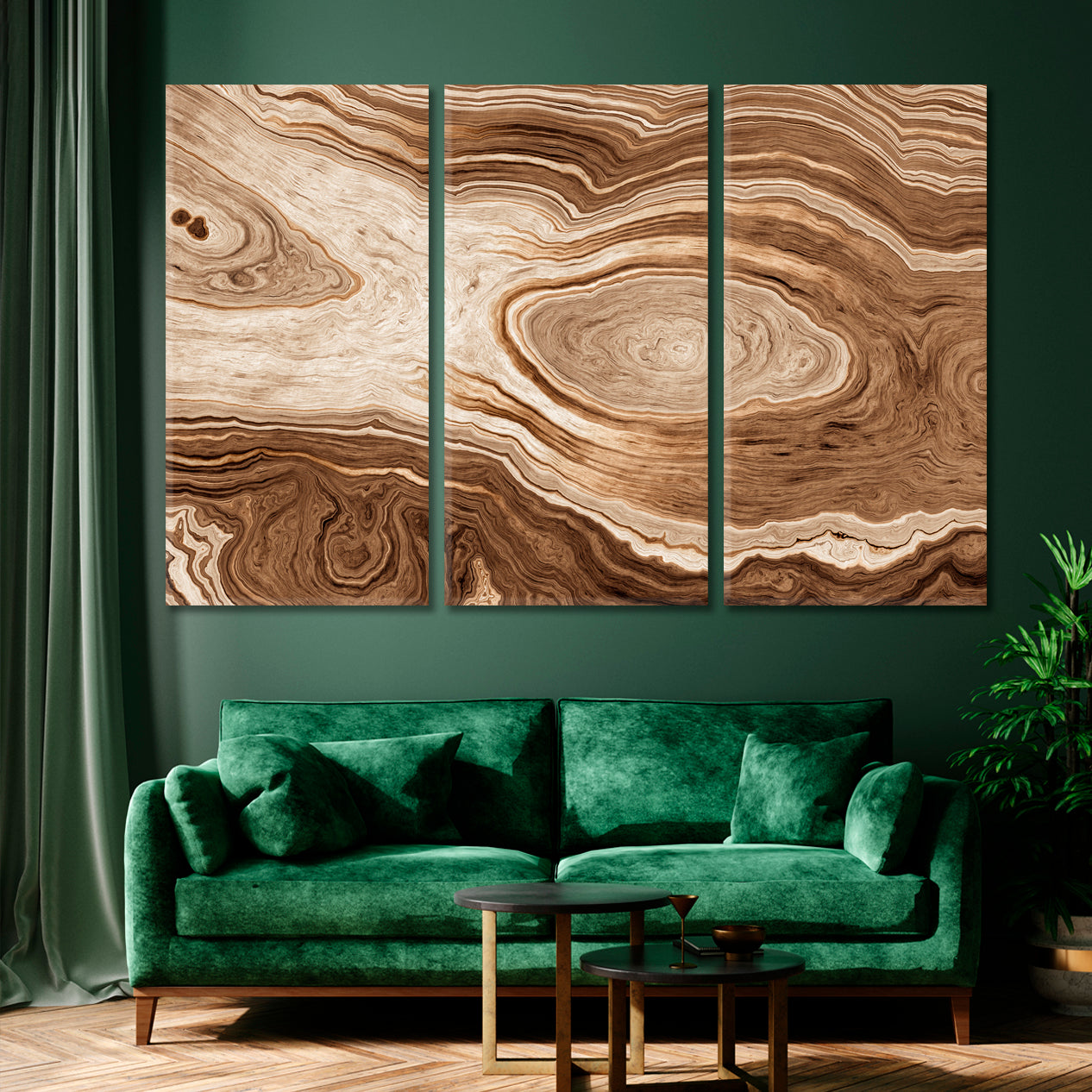 ABSTRACT Wavy Lines Age Growth Rings Oak Big Tree Trunk Slice Cut Woods Abstract Art Print Artesty   