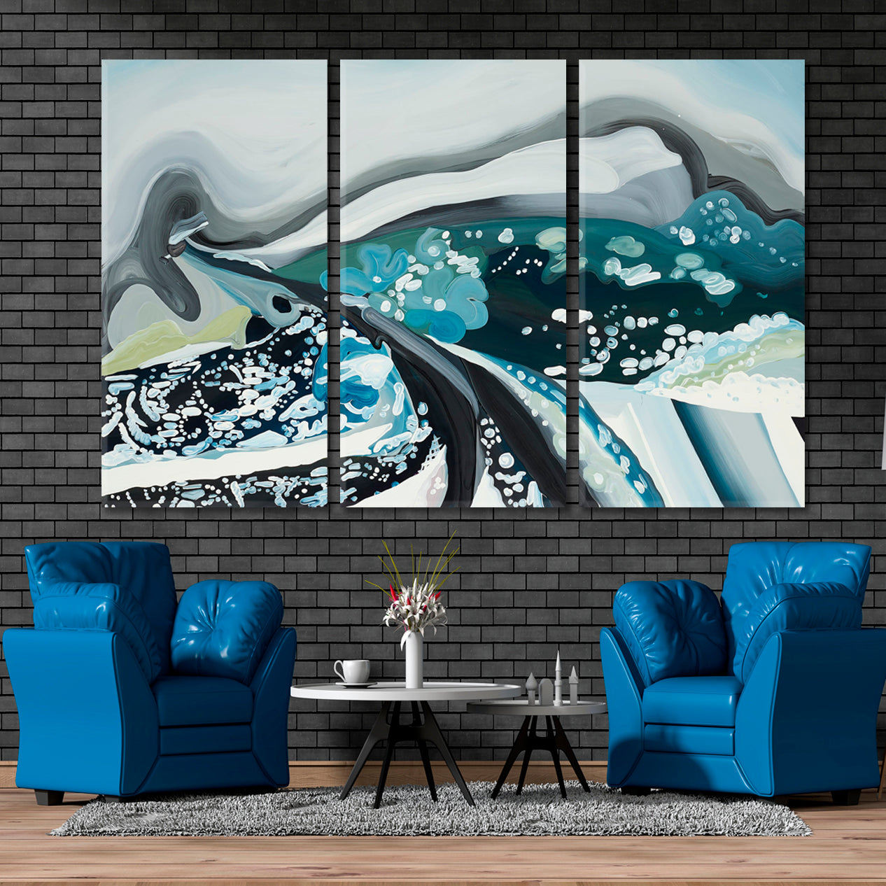 CONTEMPORARY ABSTRACT Blue Artwork Contemporary Art Artesty   