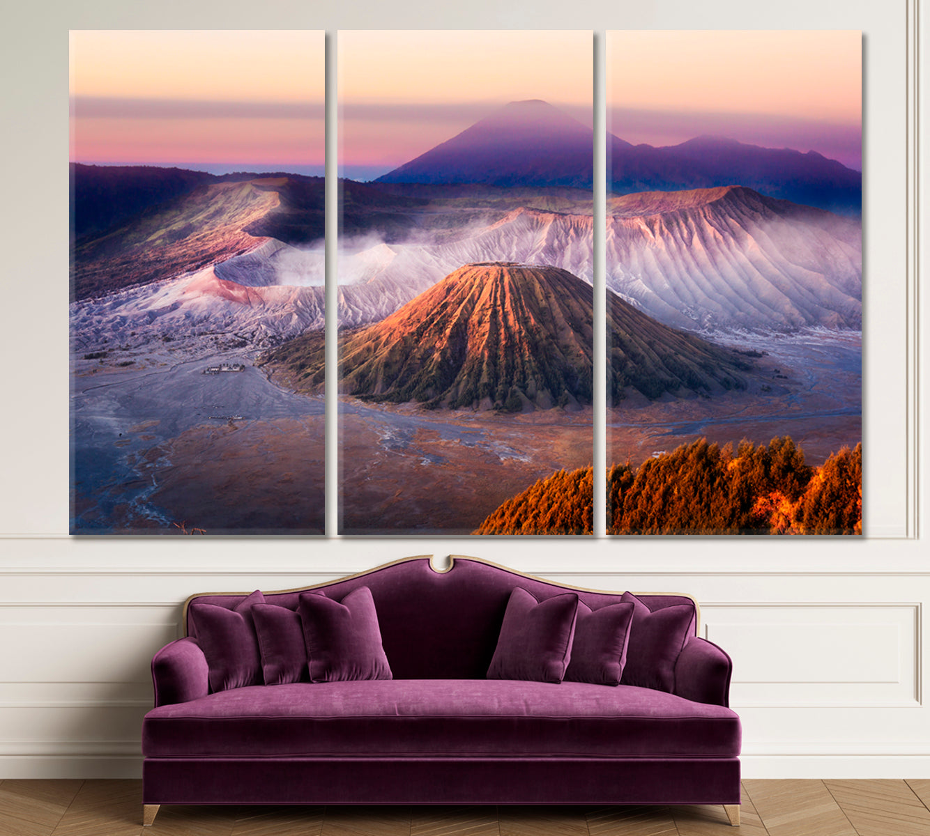Java Mount Bromo Sunrise Twilight Sky Fog Nature Landscape Famous Landmarks Artwork Print Artesty   
