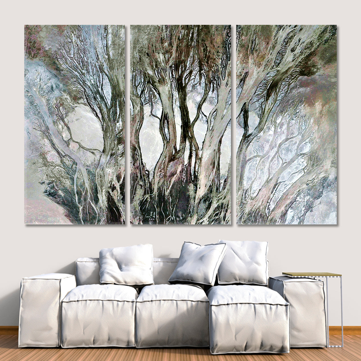 ENCHANTED FOREST Africa Deserts Aerial View Abstract Naturalism Abstract Art Print Artesty 3 panels 36" x 24" 