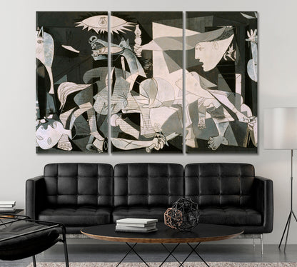 GUERNICA Replica Pablo Picasso Style Fine Art Artesty 3 panels 36" x 24" 