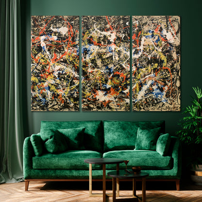 CONVERGENCE Jackson Pollock's Style Abstract Art Print Artesty   