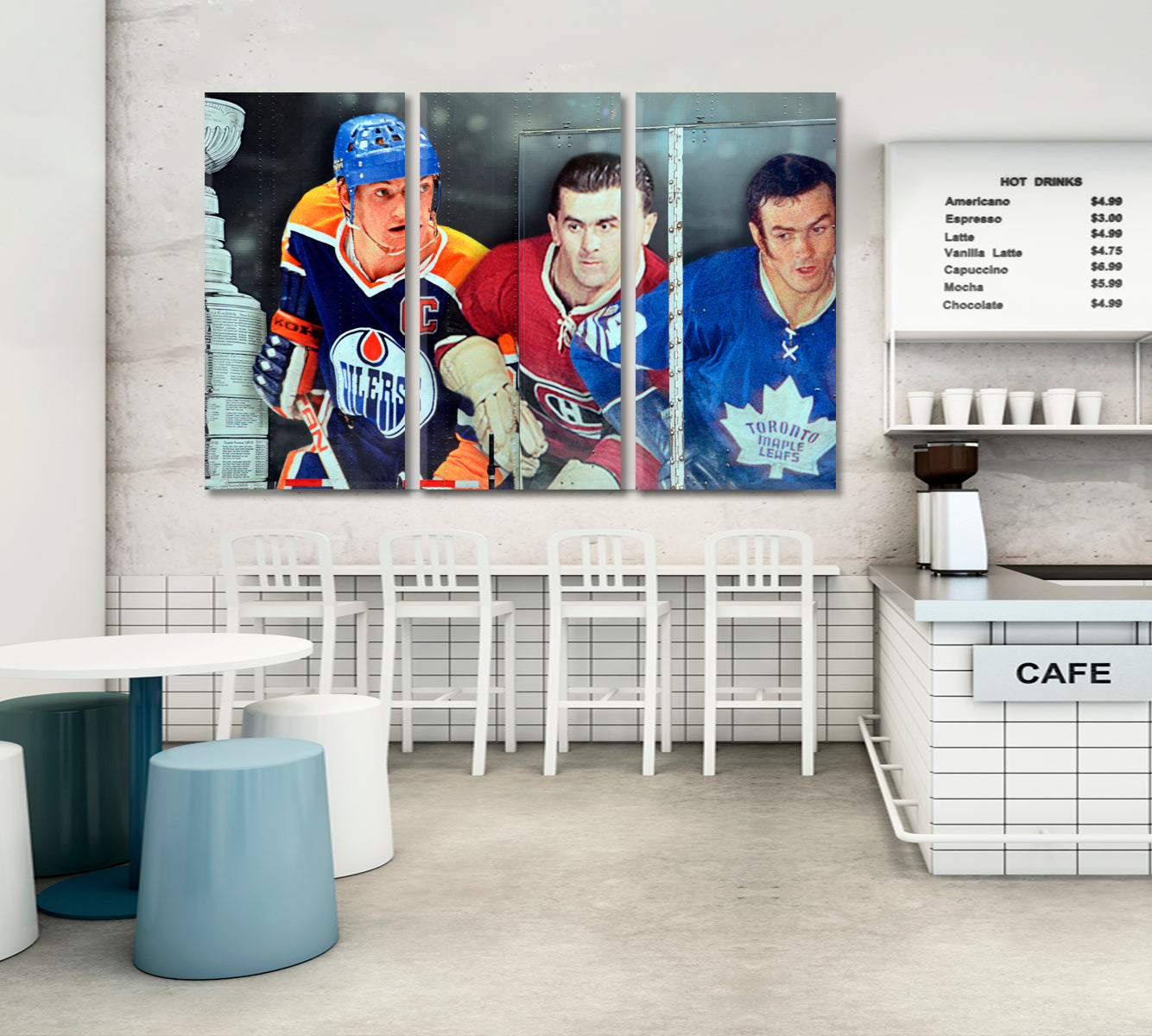 HOCKEY FANS NHL Street Art Canada MAN CAVE Decor Canvas Print Motivation Sport Poster Print Decor Artesty   