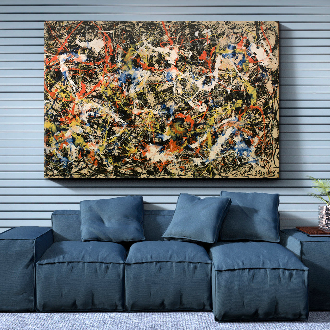 CONVERGENCE Jackson Pollock's Style Abstract Art Print Artesty   