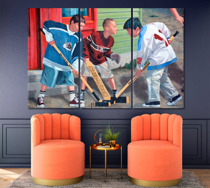 SPORT CHAMPIONS Street Art Urban Graffiti  Hockey Fans Boys Canvas Print Motivation Sport Poster Print Decor Artesty   