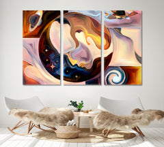 Cosmic Consciousness Celestial Home Canvas Décor Artesty 3 panels 36" x 24" 
