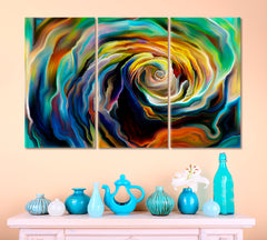 Abstract Forms and Nature Abstract Art Print Artesty 3 panels 36" x 24" 