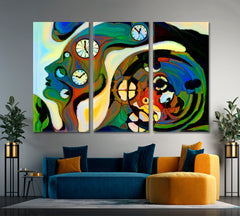 Timeless Space Division and Design Consciousness Art Artesty 3 panels 36" x 24" 