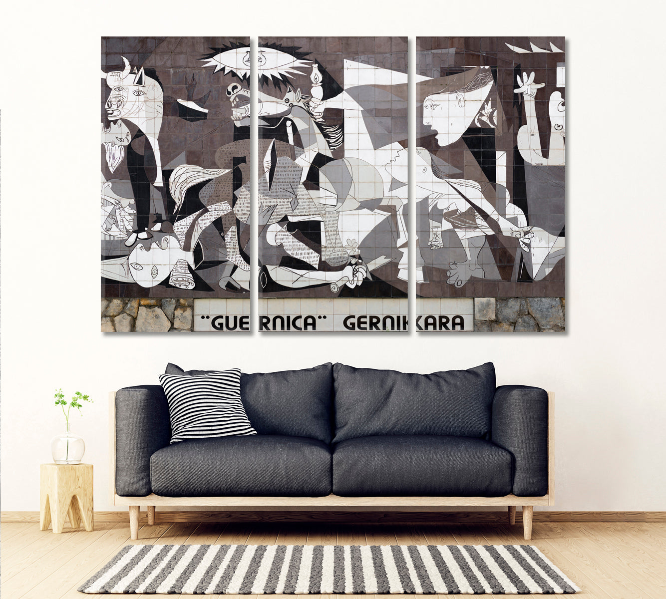 GUERNICA Picasso Street Art In Spain Famous Landmarks Artwork Print Artesty 3 panels 36" x 24" 