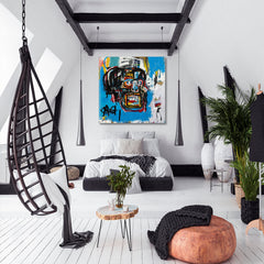 SKULL BY BASQUIAT  - Square Panel Contemporary Art Artesty   