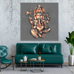 Ganesh Hindu God Lord of Wisdom and Well-being Religious Modern Art Artesty   