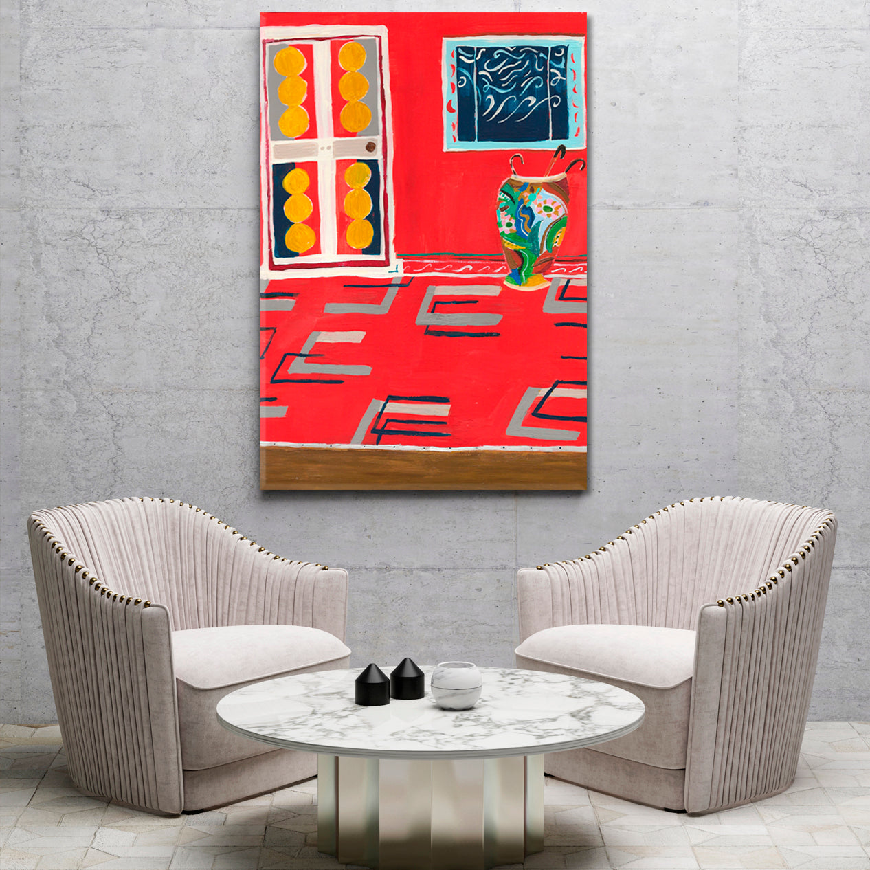 RED ROOM Abstract Contemporary Fine Art Abstract Art Print Artesty   