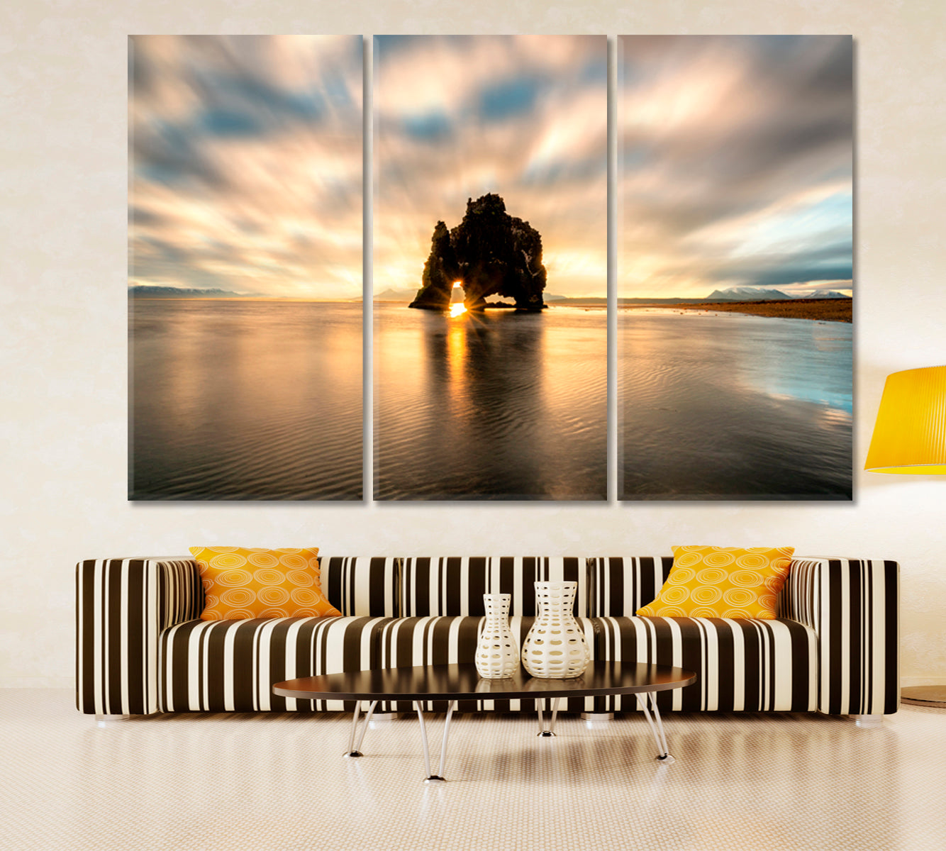 Hvitserkur Unique Basalt Rock Majestic Monolith Vatnsnes Peninsula Iceland Beautiful Landscape Canvas Print Scenery Landscape Fine Art Print Artesty   